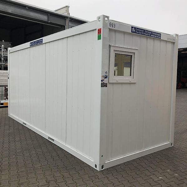 Verglaster Bürocontainer